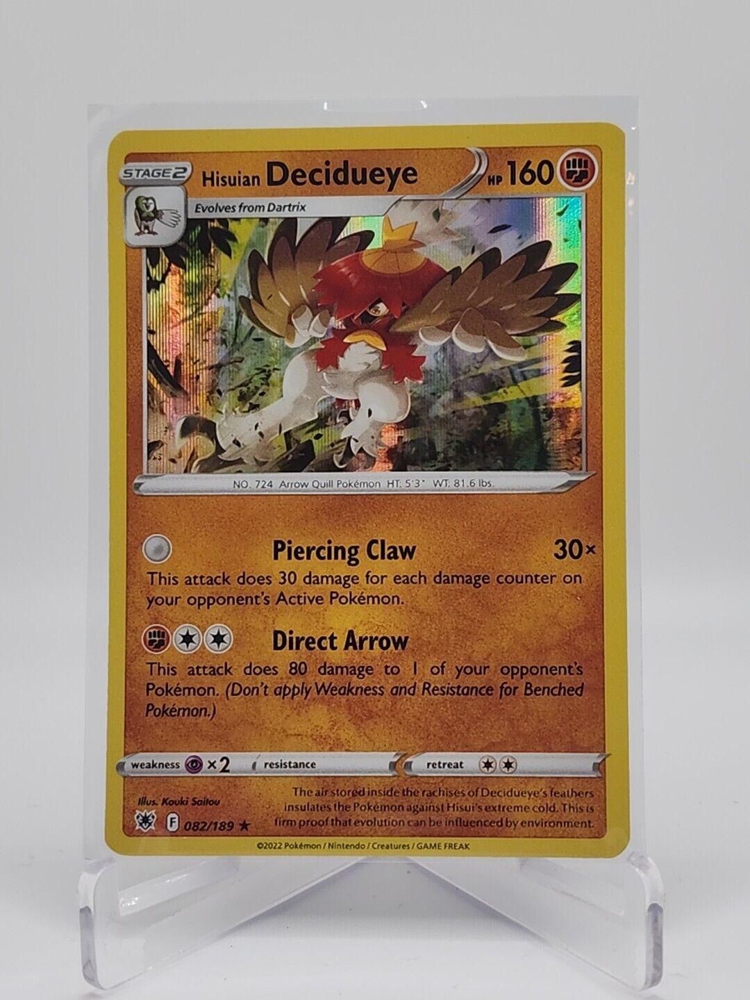 Hisuian Decidueye [Holo]  82/189 Pokémon TCG Astral Radiance