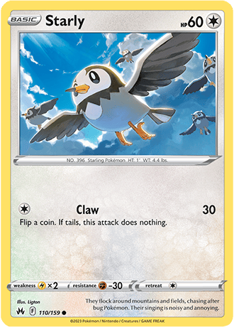 Starly  110/159 Pokémon TCG Crown Zenith