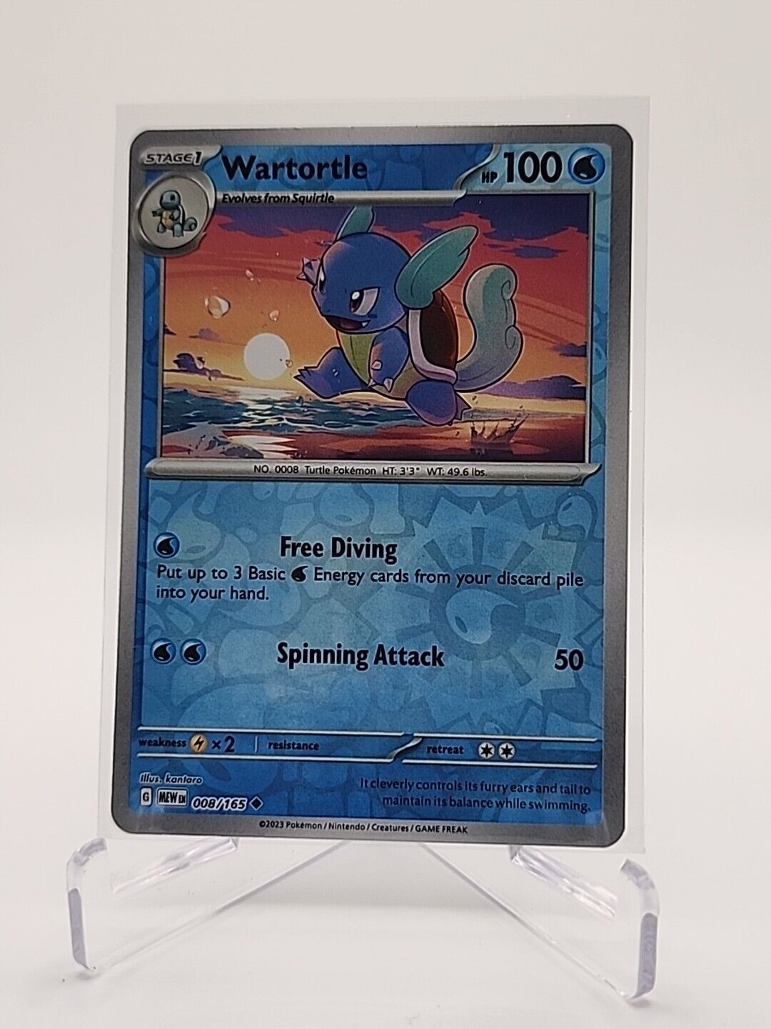 8/165 Wartortle [Reverse Holo]  Pokémon TGC Scarlet & Violet - 151