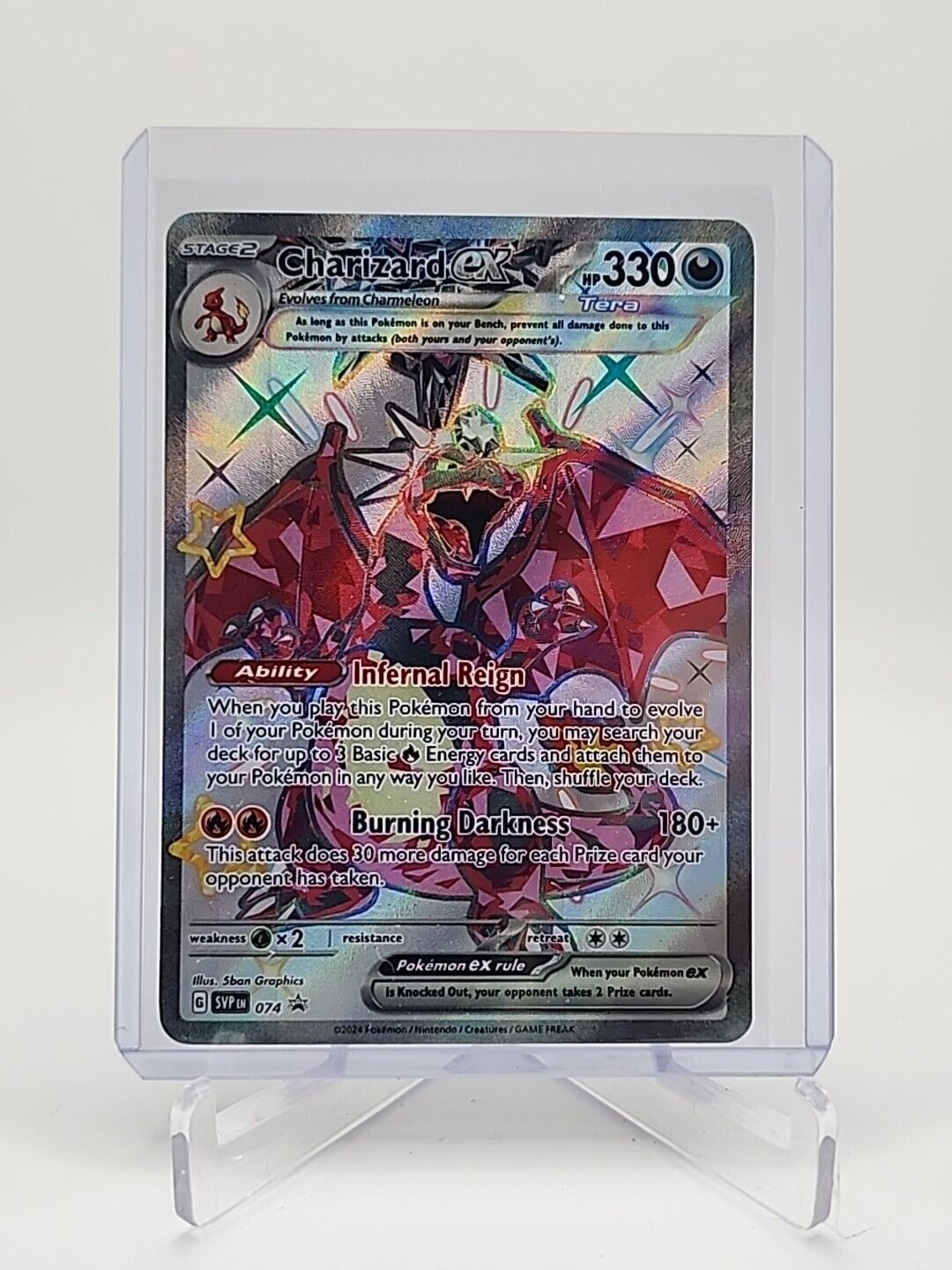 Charizard ex 074 Black Star Promo Full Art Pokemon TCG Card NM