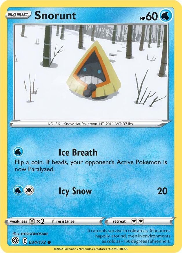 Snorunt  34/172 Pokémon TCG Brilliant Stars