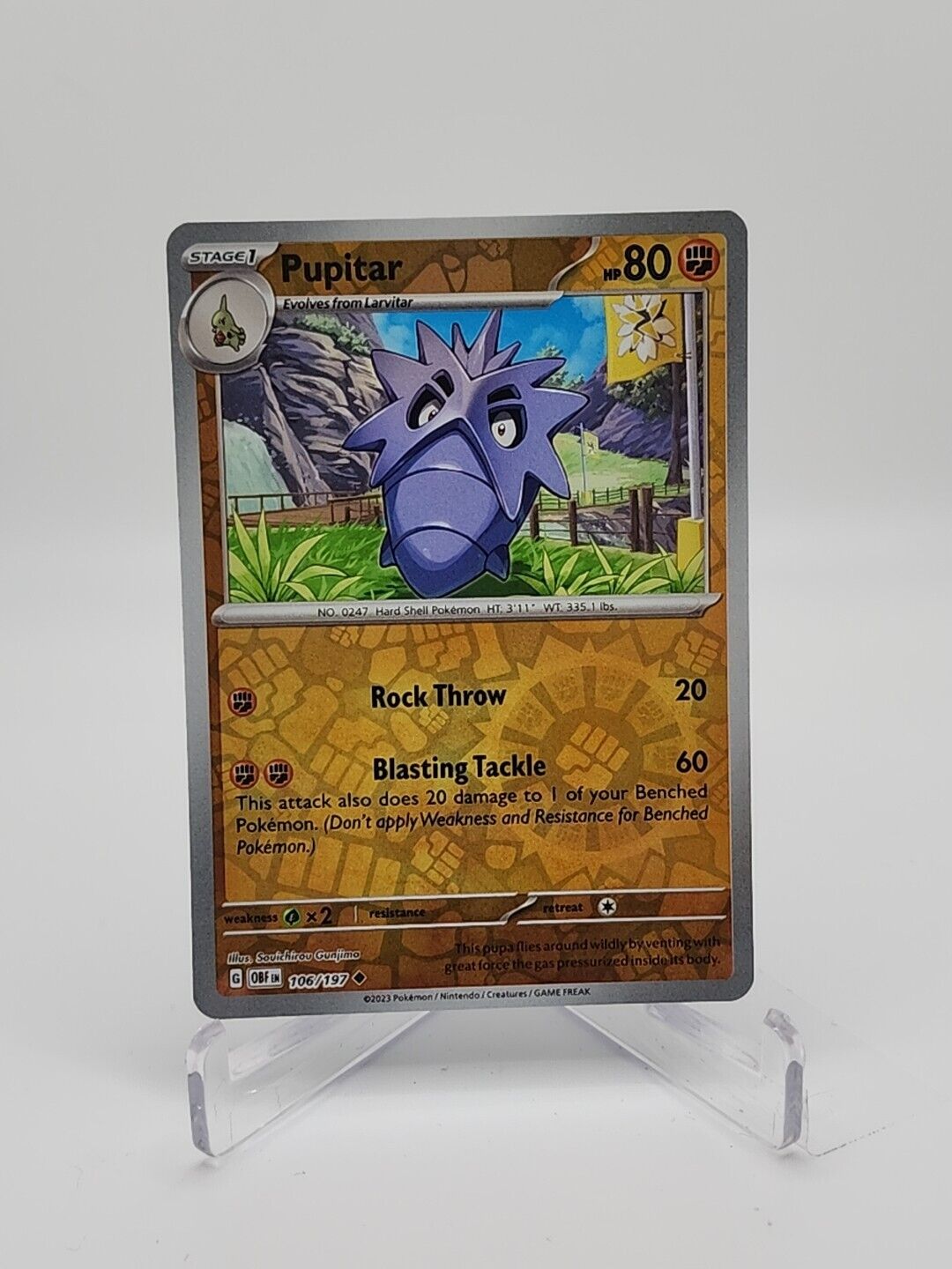 106/197 Pupitar [Reverse Holo] Pokémon TCG Obsidian Flames