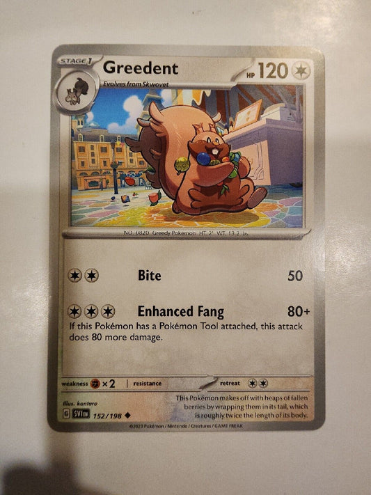 Greedent 152/198 Pokémon TGC Scarlet & Violet