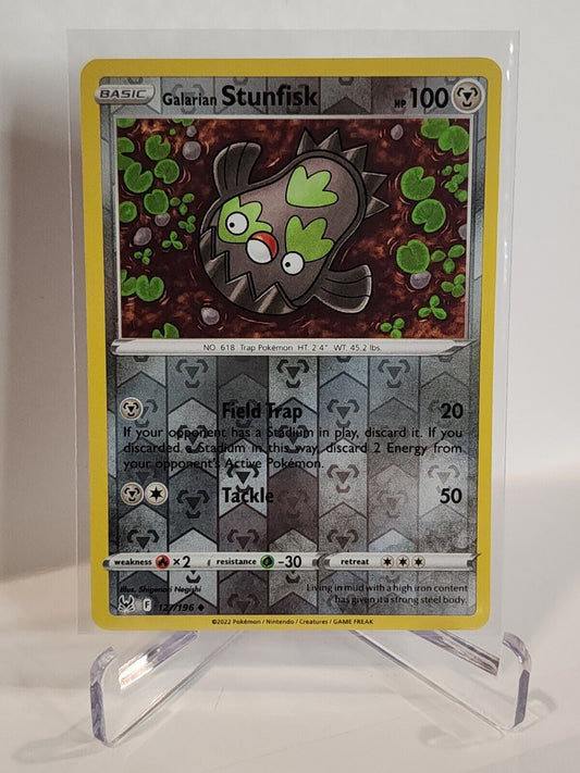 127/196 Galarian Stunfisk [Reverse Holo]  Pokémon TGC Lost Origin