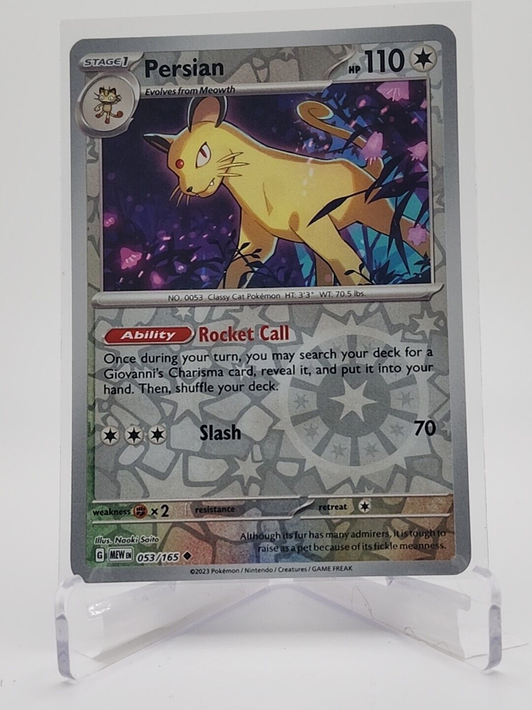 53/165 Persian [Reverse Holo]  Pokémon TGC Scarlet & Violet - 151