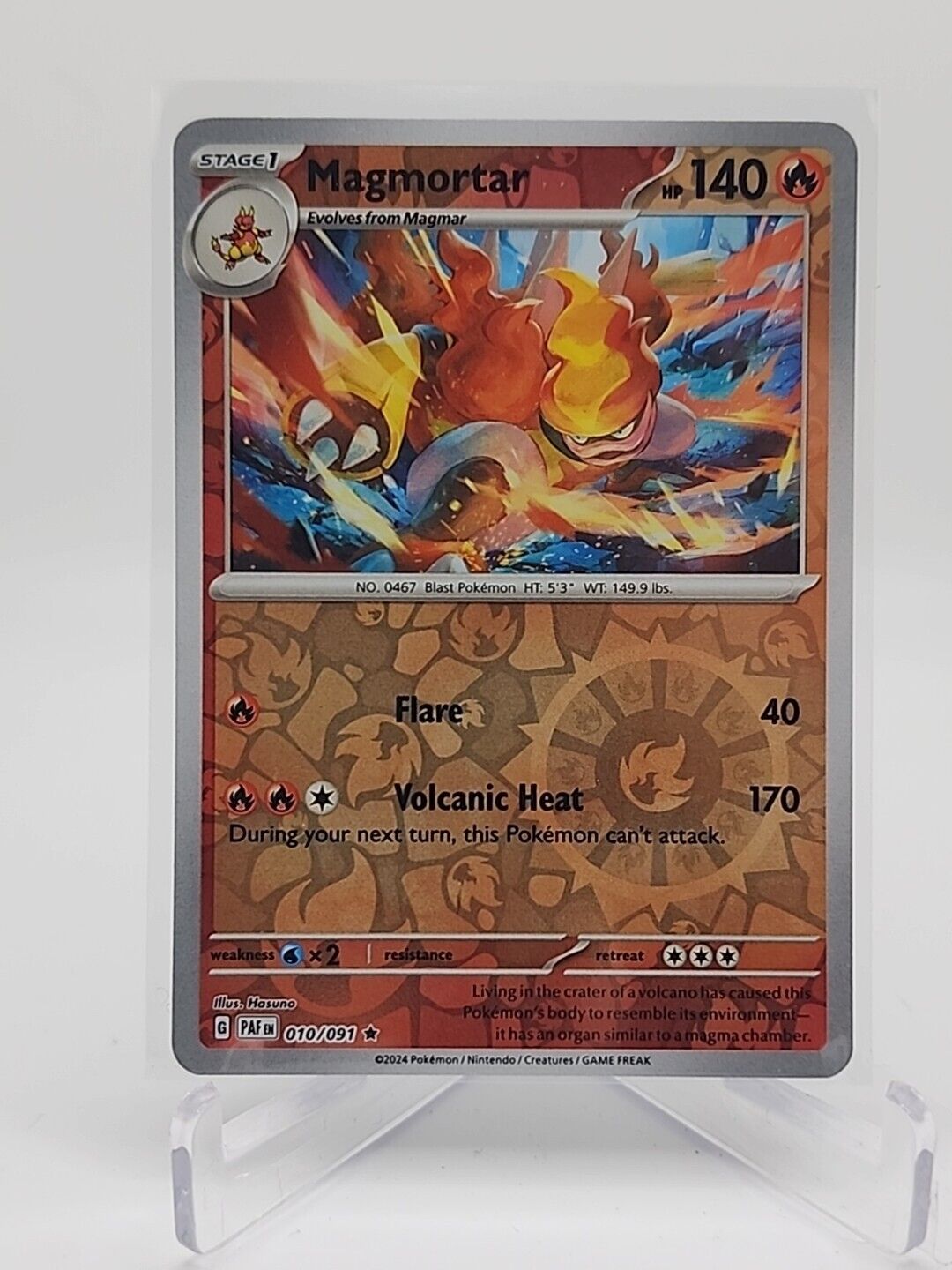 Magmortar [Reverse Holo]  10/91 Pokémon TCG Paldean Fates