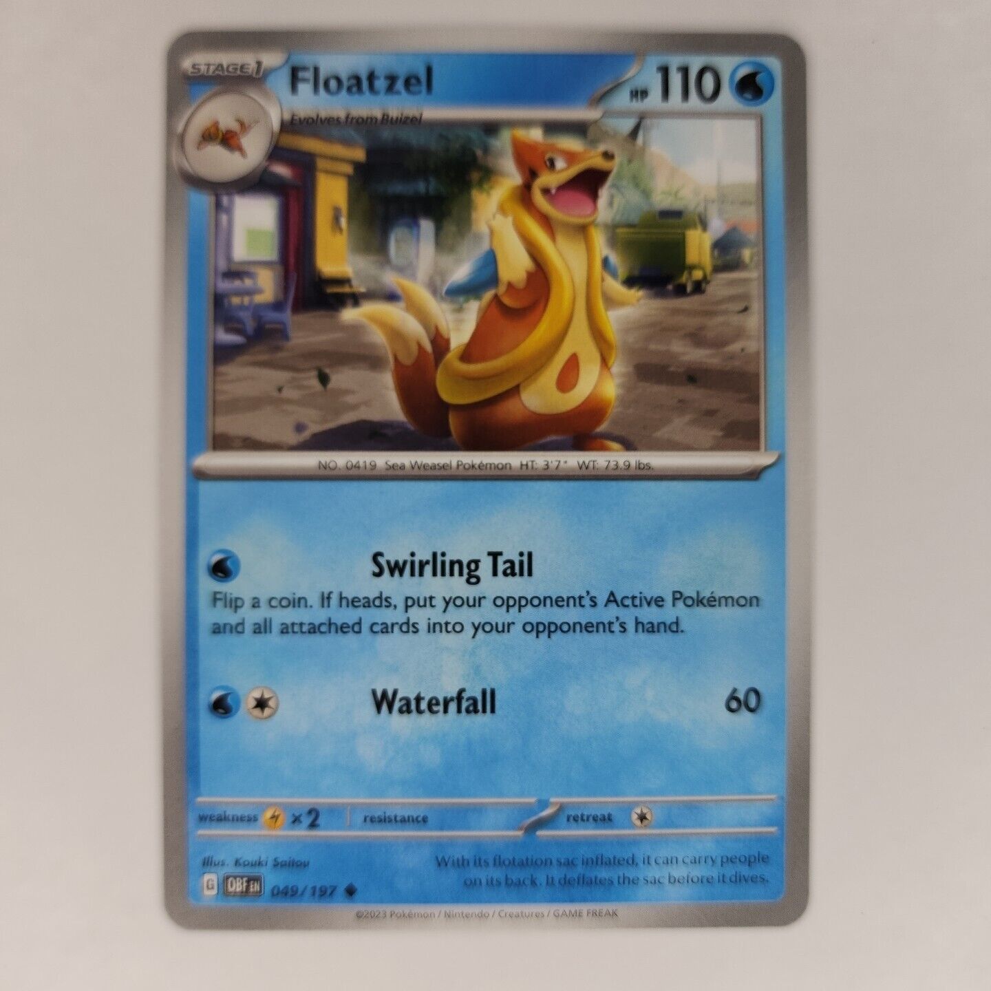 Floatzel 49/197 Pokémon TGC Obsidian Flames