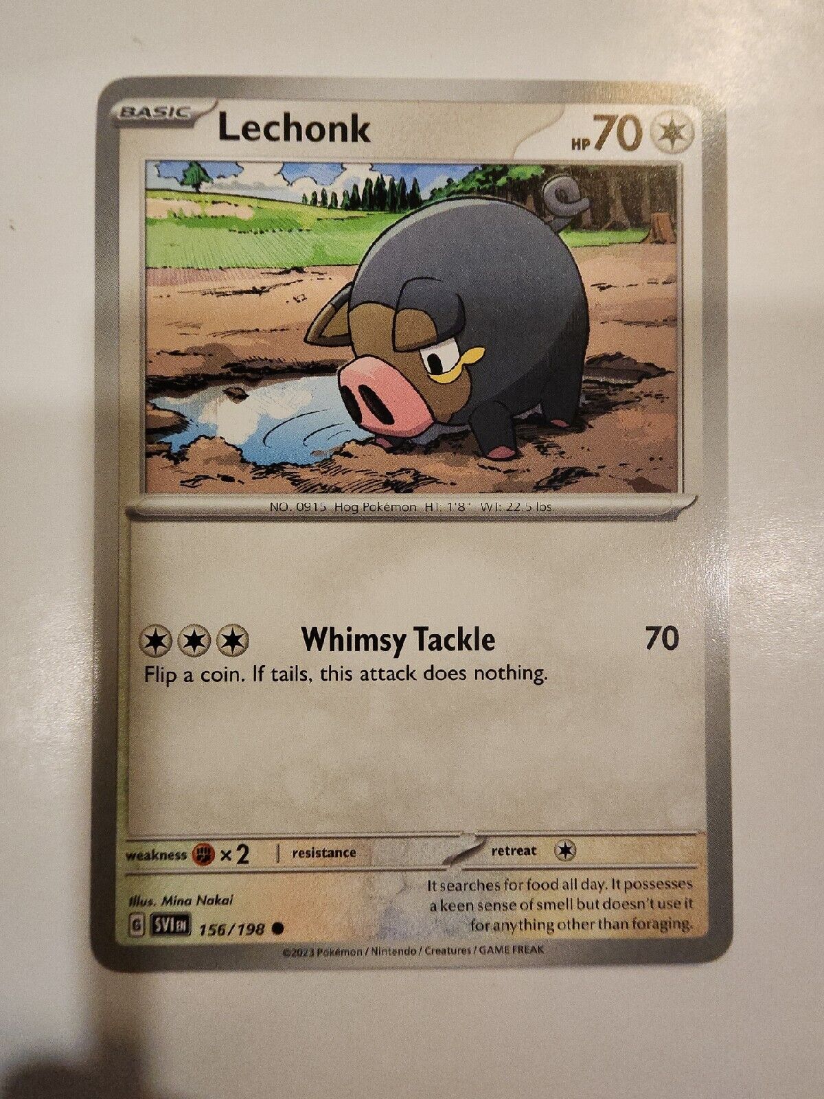 Lechonk 156/198 Pokémon TGC Scarlet & Violet