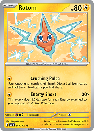 Rotom  61/191 Pokémon TCG Surging Sparks