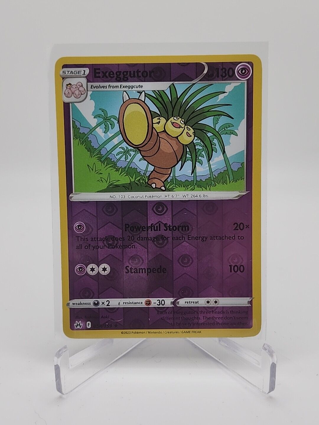 Exeggutor [Reverse Holo] 58/159 Pokémon TGC Crown Zenith