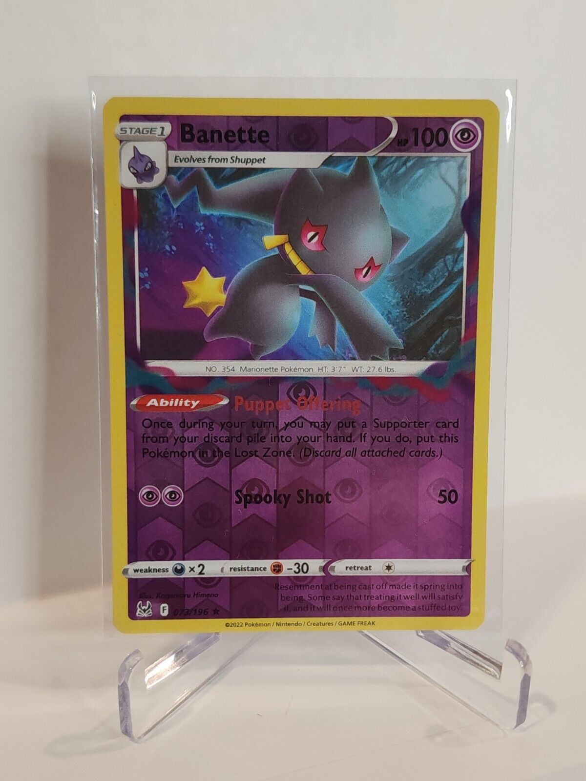 73/196 Banette [Reverse Holo]  Pokémon TGC Lost Origin