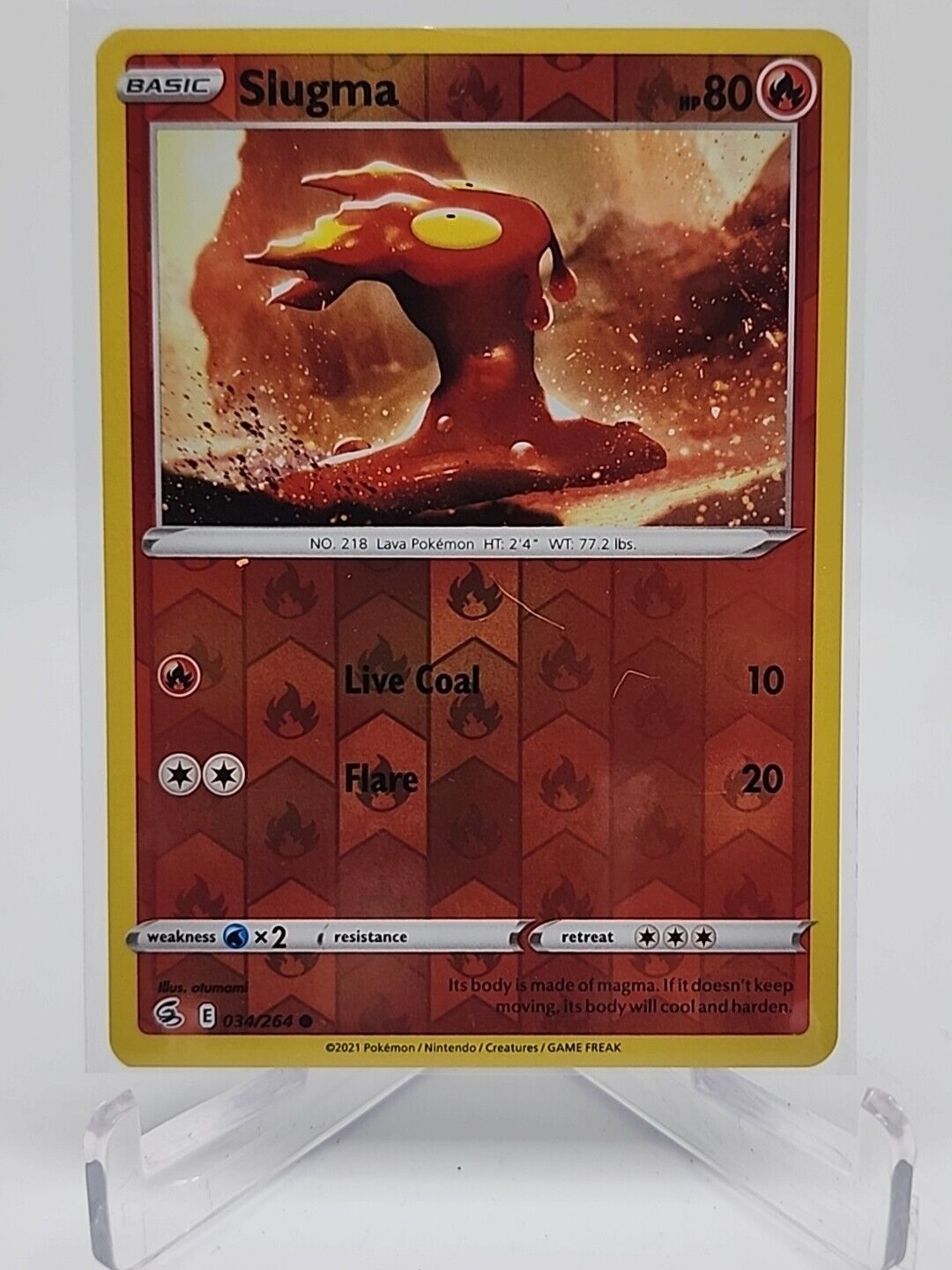 Slugma [Reverse Holo]  34/264 Pokémon TCG Fusion Strike