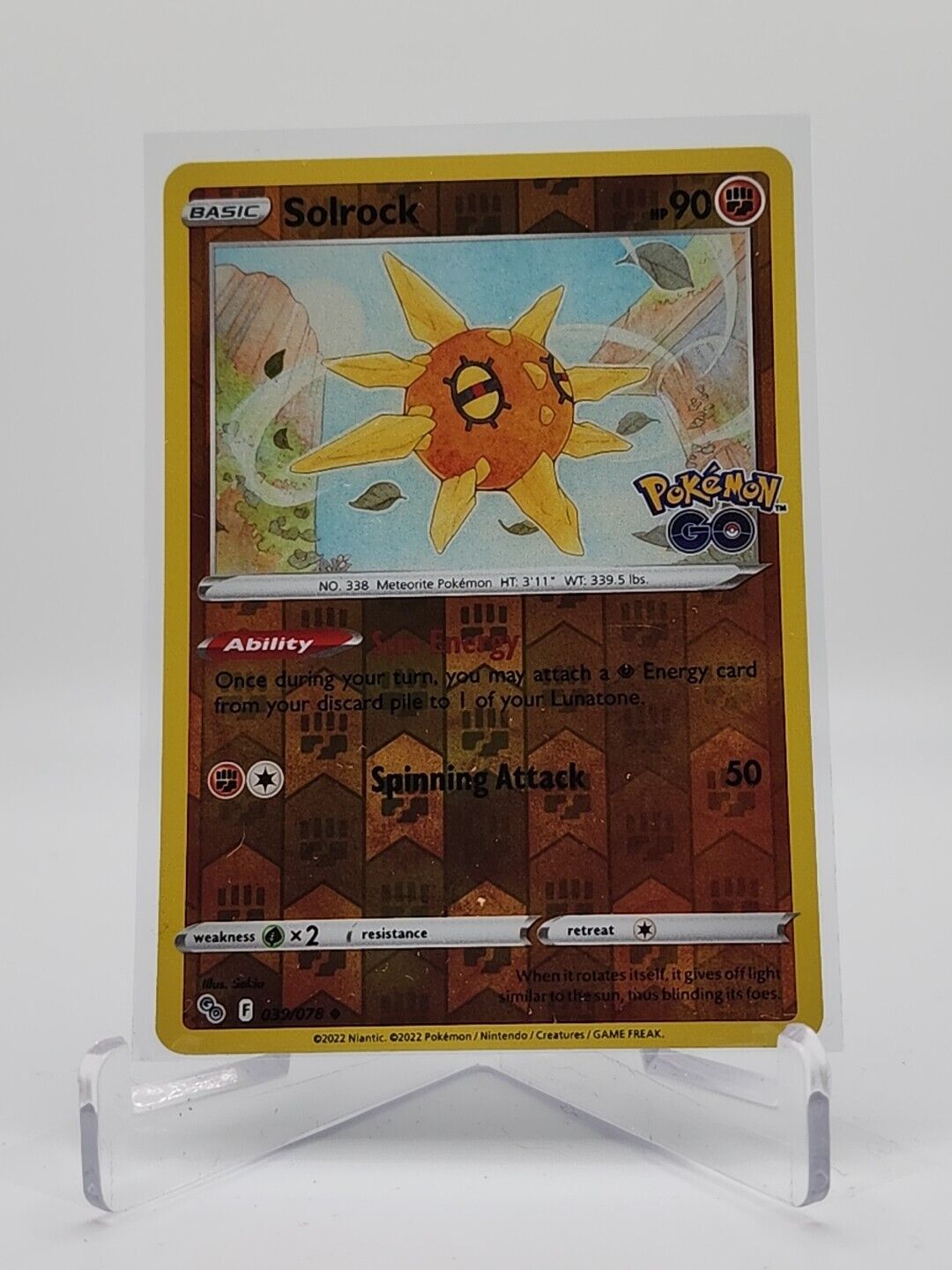 Solrock [Reverse Holo] 39/78 Pokémon TGC Pokemon Go