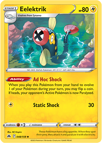 Eelektrik  48/159 Pokémon TCG Crown Zenith