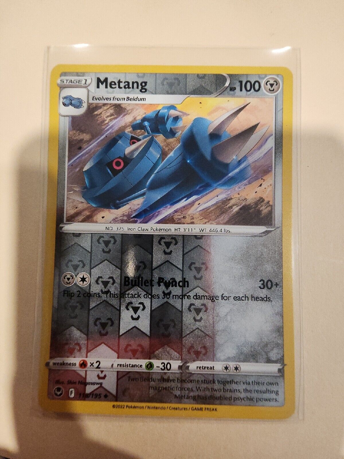 Metang [Reverse Holo] 118/195 Pokémon Cards Silver Tempest