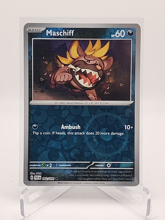 Maschiff [Reverse Holo]  62/91 Pokémon TCG Paldean Fates