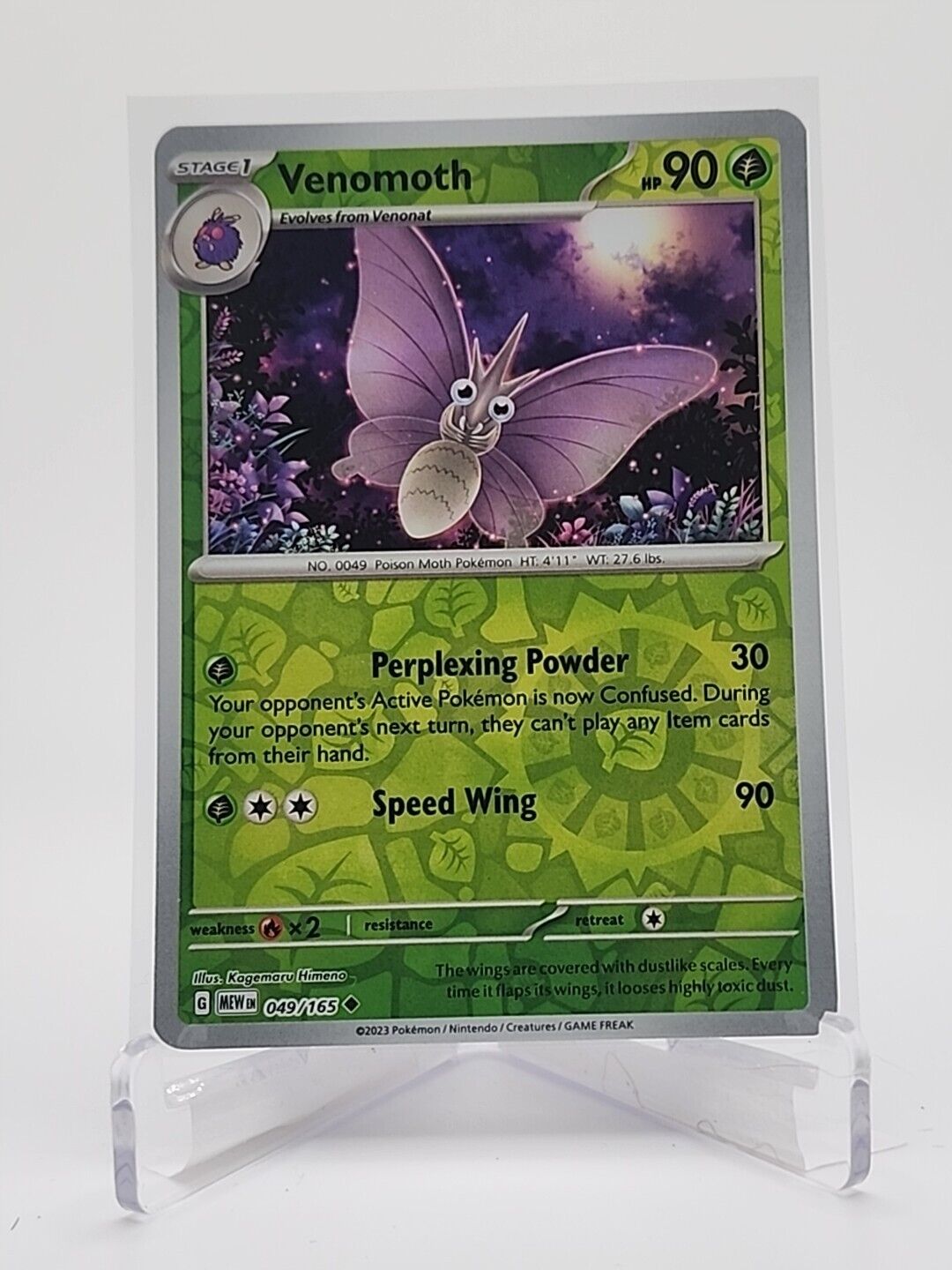 49/165 Venomoth [Reverse Holo]  Pokémon TGC Scarlet & Violet - 151