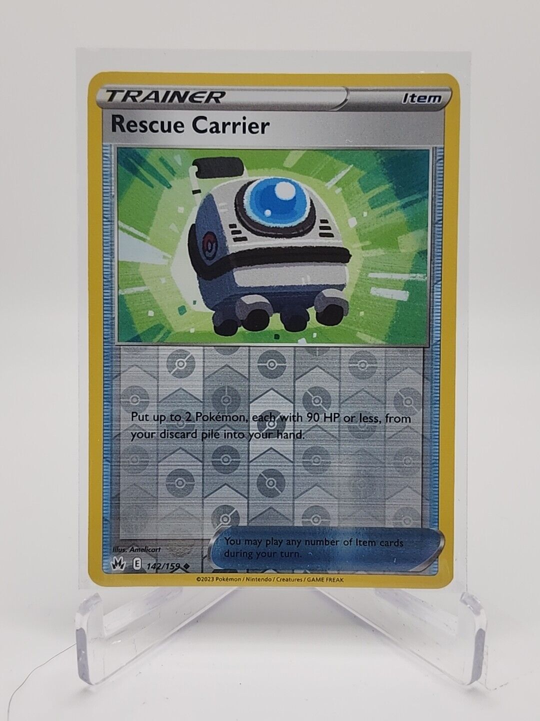 Rescue Carrier [Reverse Holo]  142/159 Pokémon TCG Crown Zenith