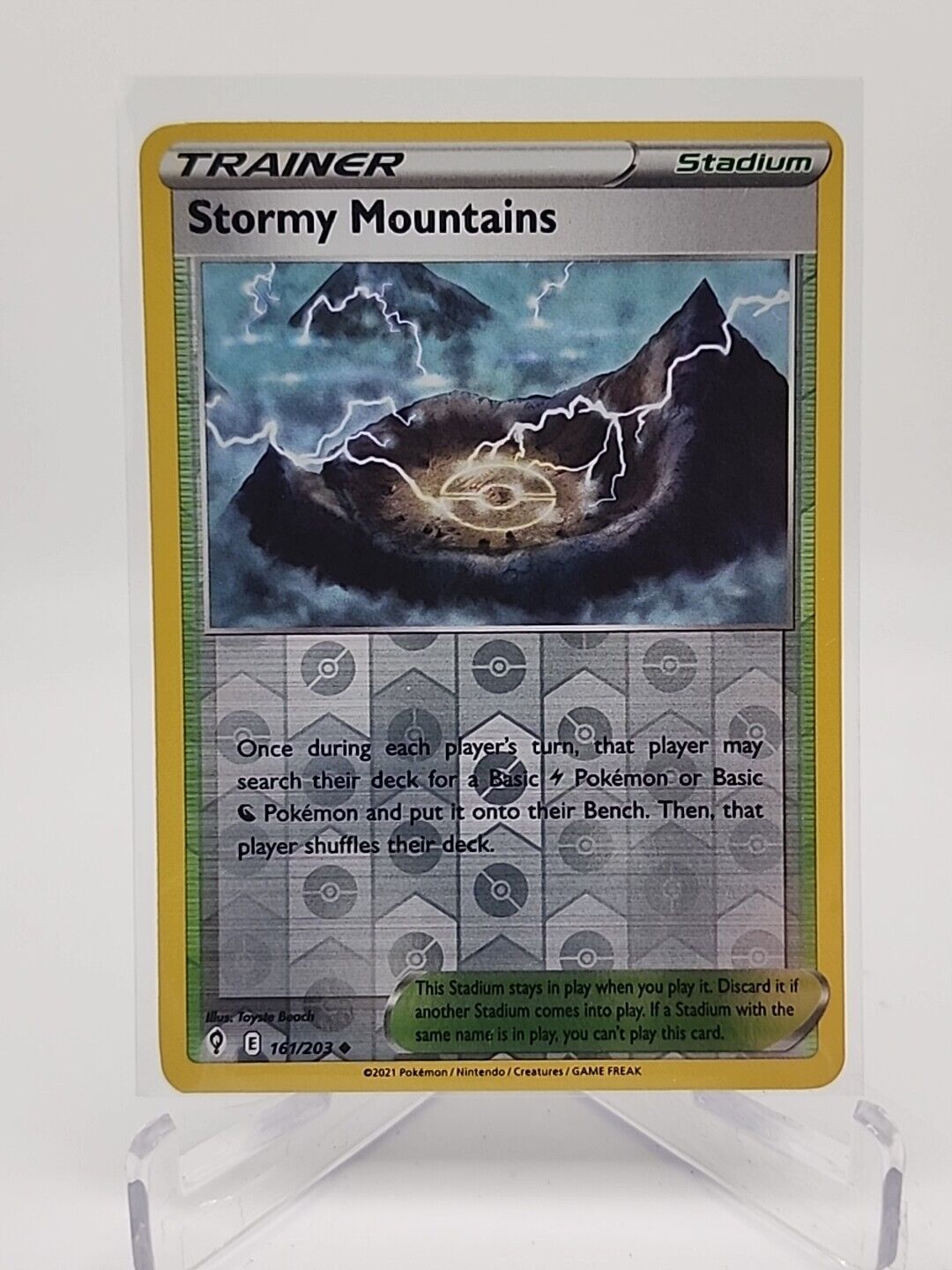 Stormy Mountains [Reverse Holo]  161/203 Pokémon TCG Evolving Skies