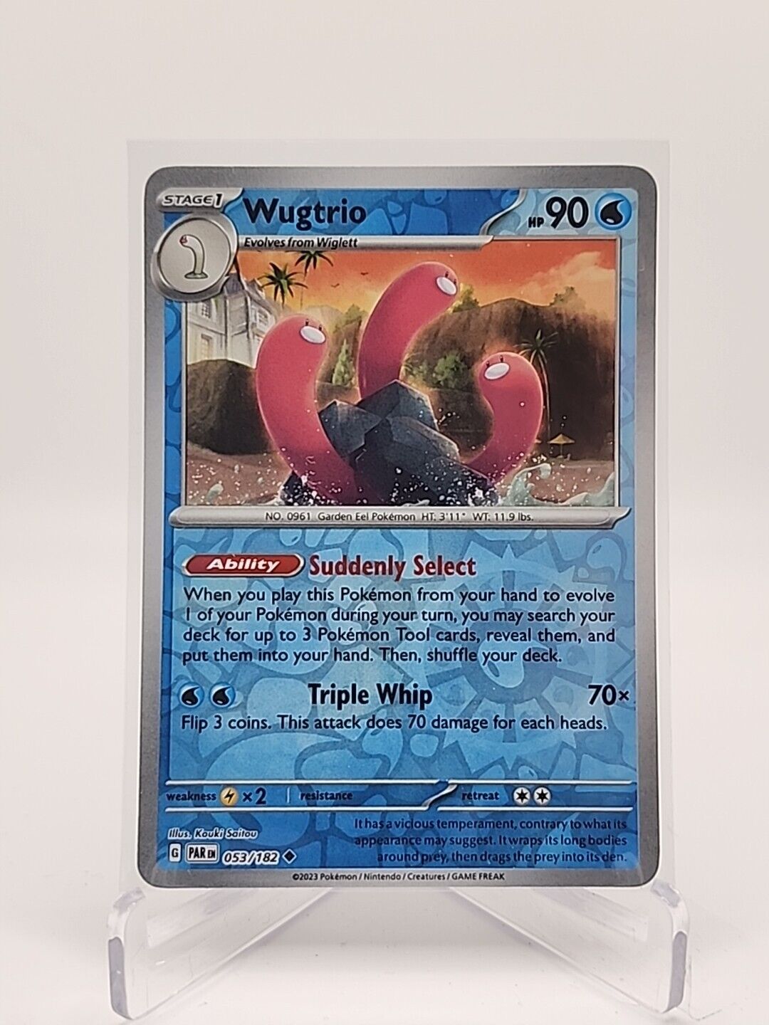 Wugtrio [Reverse Holo]  53/182 Pokémon TCG Paradox Rift