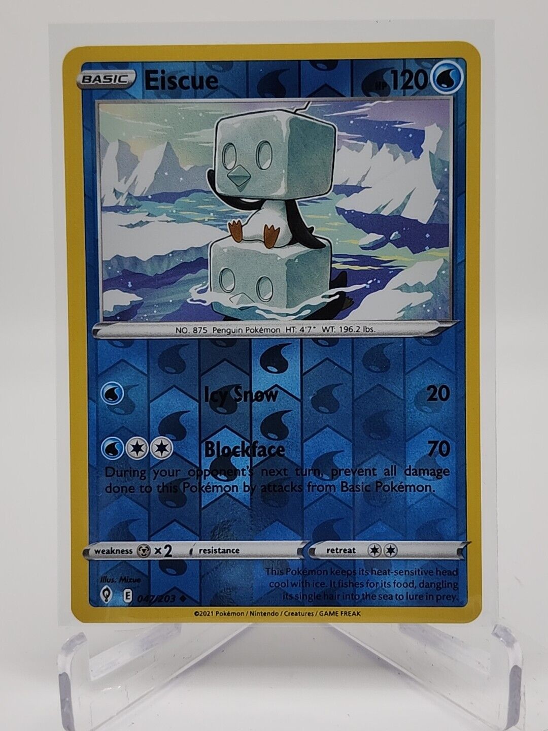 Eiscue [Reverse Holo]  47/203 Pokémon TCG Evolving Skies