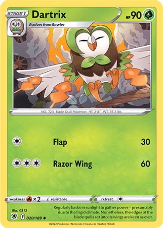 Dartrix  20/189 Pokémon TCG Astral Radiance