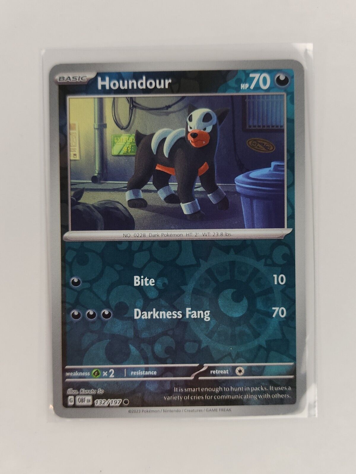 Houndour [Reverse Holo] 132/197 Pokémon TGC Obsidian Flames