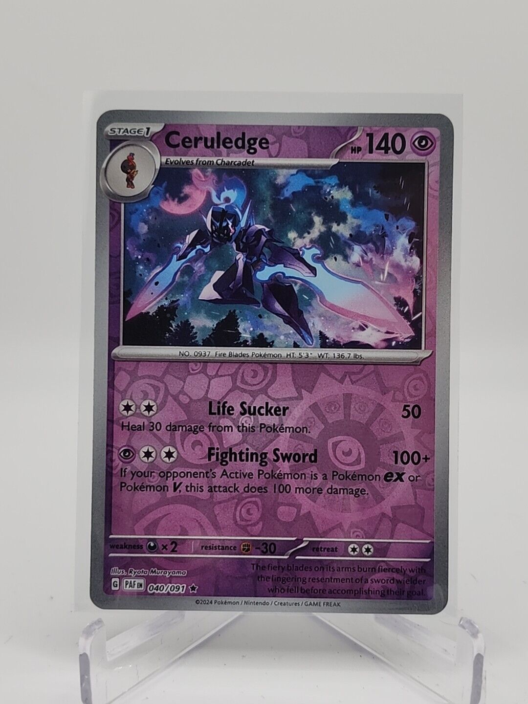 Ceruledge [Reverse Holo]  40/91 Pokémon TCG Paldean Fates