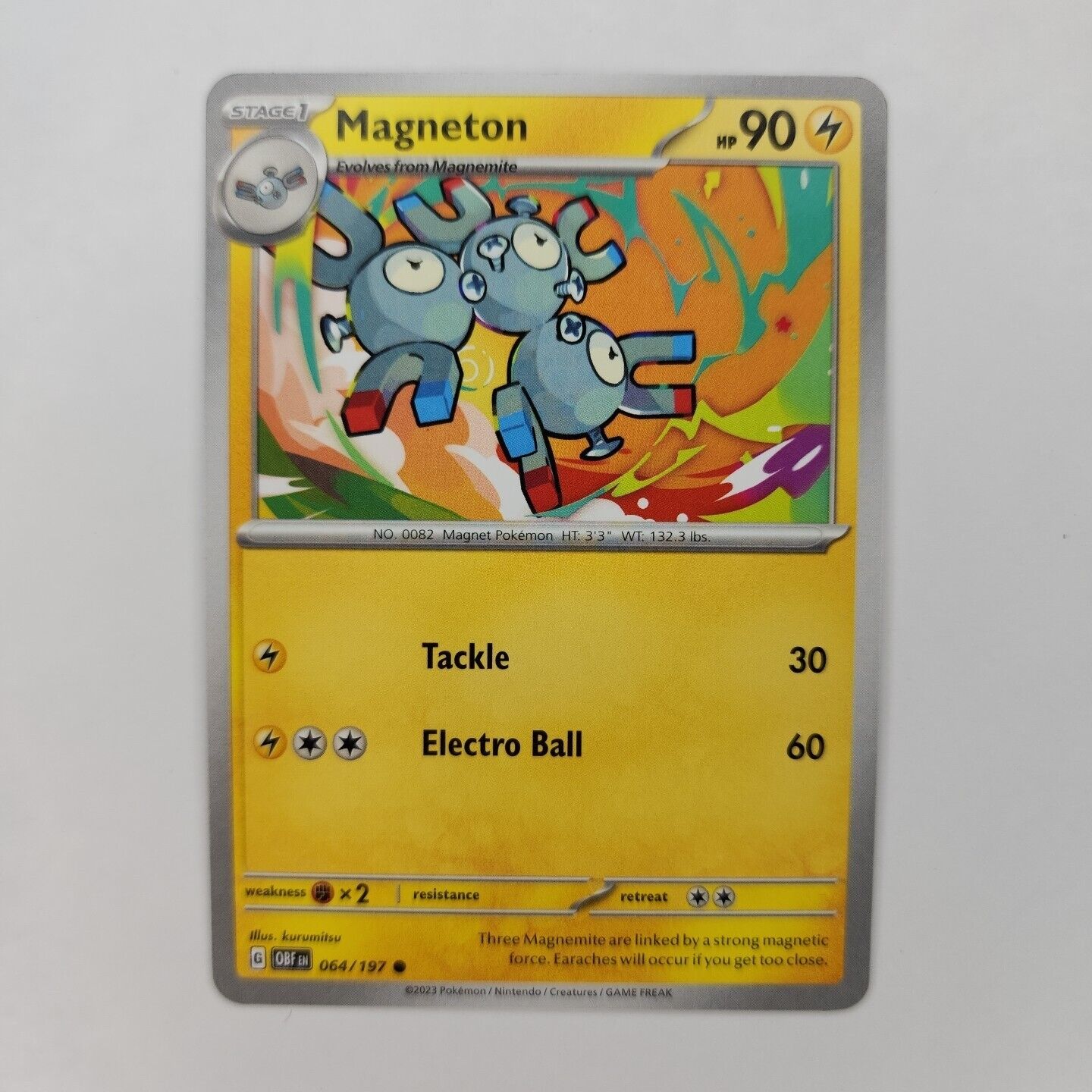 Magneton 64/197 Pokémon TGC Obsidian Flames