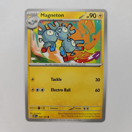 Magneton 64/197 Pokémon TGC Obsidian Flames