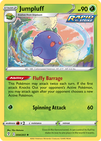 Jumpluff  4/203 Pokémon TCG Evolving Skies