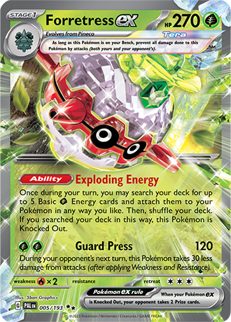 Forretress ex  5/193 Pokémon TCG Paldea Evolved