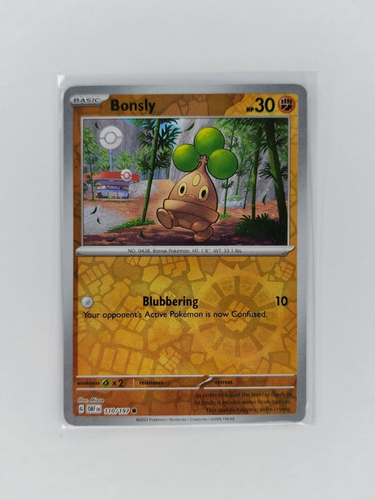 Bonsly [Reverse Holo] 110/197 Pokémon TGC Obsidian Flames