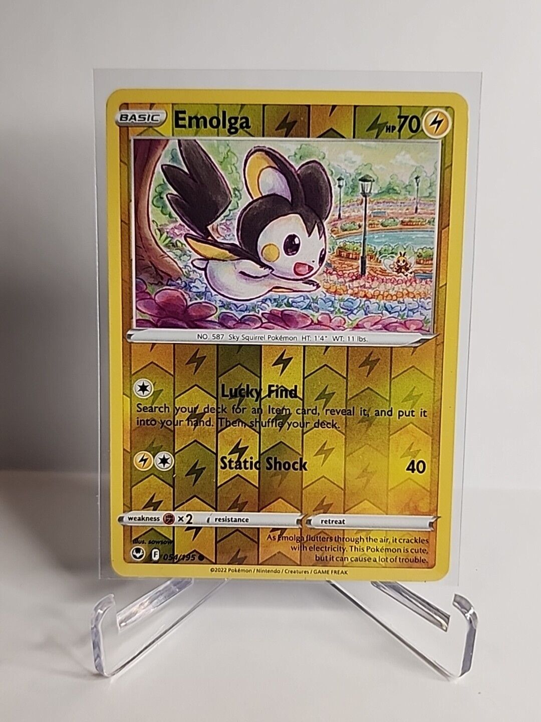 Emolga [Reverse Holo] 54/195 Pokémon Cards Silver Tempest