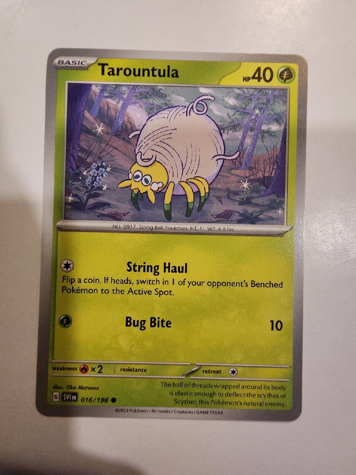 Tarountula 16/198 Pokémon TGC Scarlet & Violet