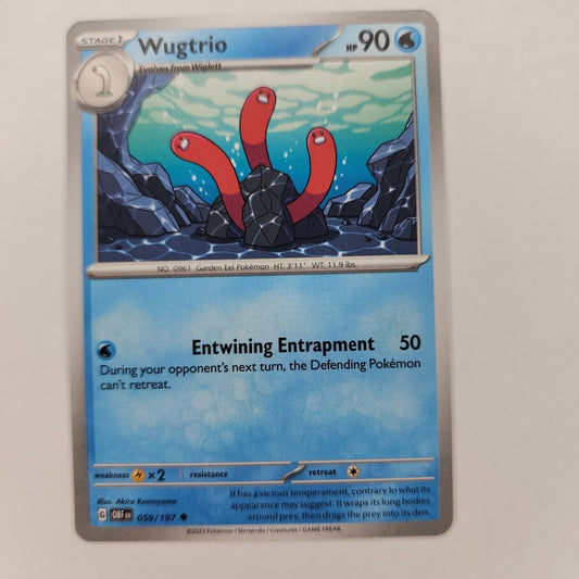 Wugtrio 59/197 Pokémon TGC Obsidian Flames