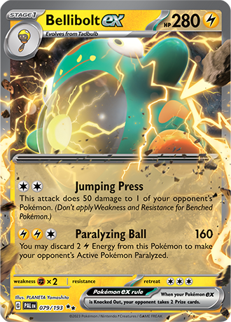 Bellibolt ex  79/193 Pokémon TCG Paldea Evolved