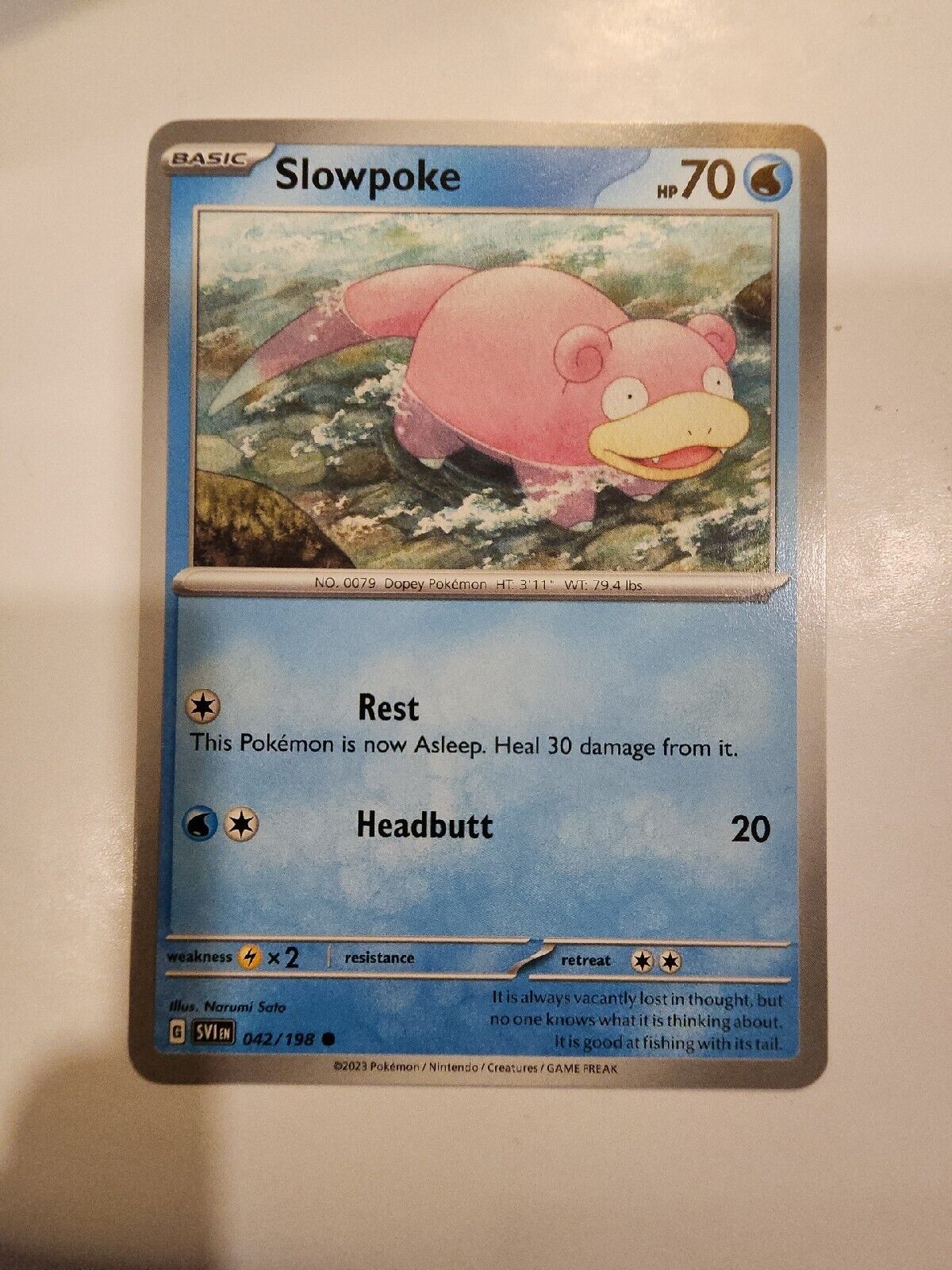 Slowpoke 42/198 Pokémon TGC Scarlet & Violet