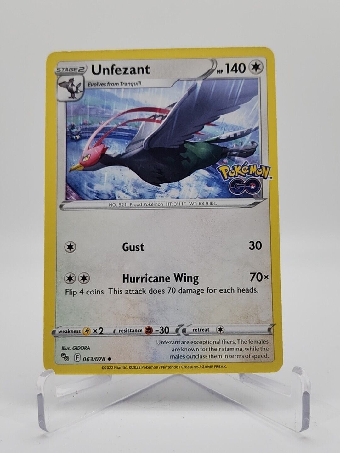 Unfezant 63/78 Pokémon TGC Pokemon Go