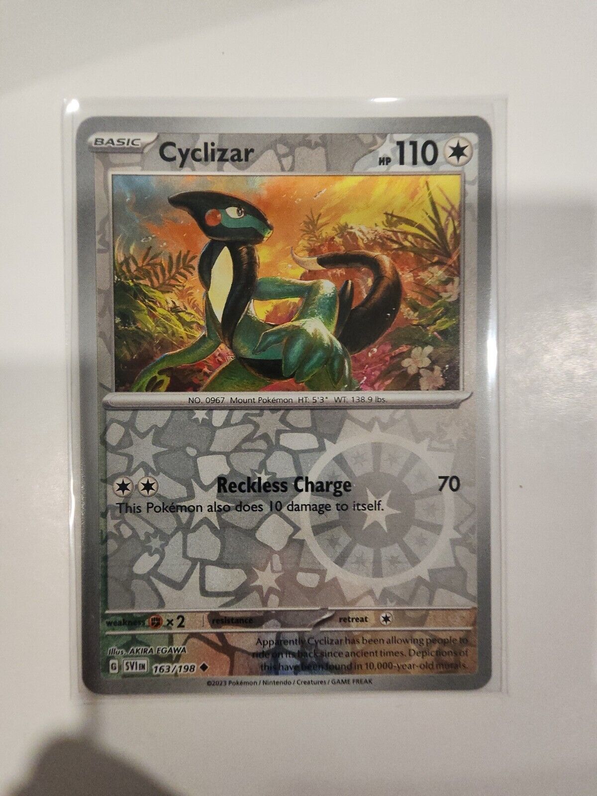 Cyclizar [Reverse Holo] 163/198 Pokémon TGC Scarlet & Violet