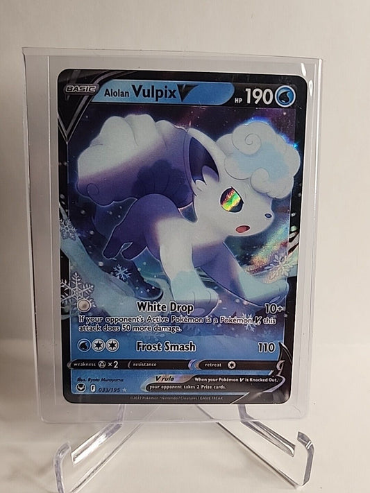 Alolan Vulpix V 33/195 Pokémon Cards Silver Tempest