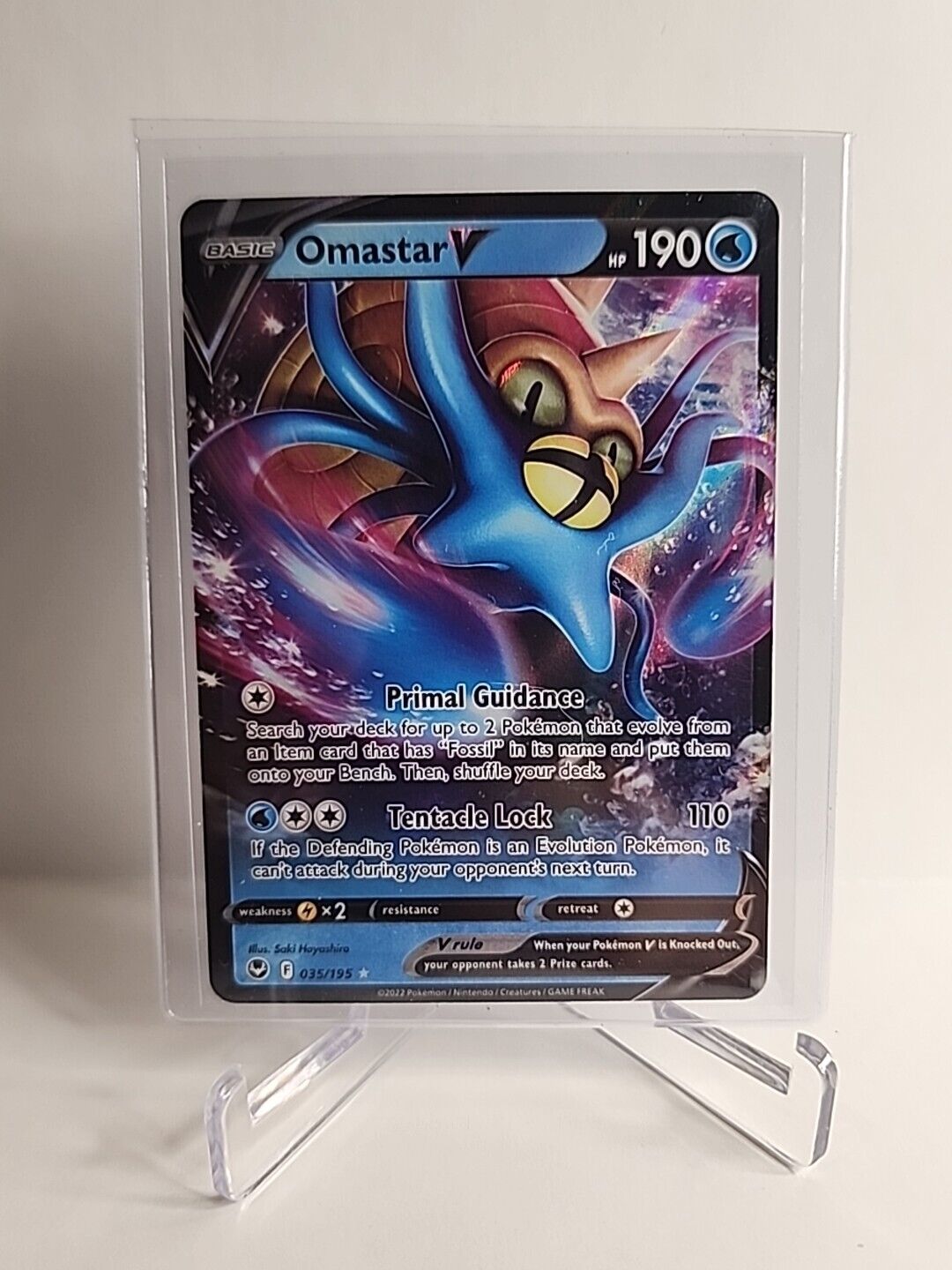 Omastar V 35/195 Pokémon Cards Silver Tempest