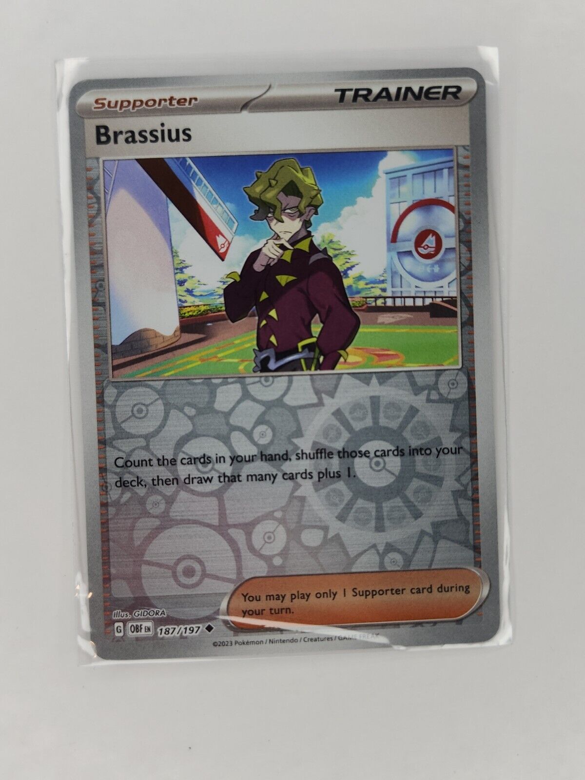 Brassius [Reverse Holo] 187/197 Pokémon TGC Obsidian Flames