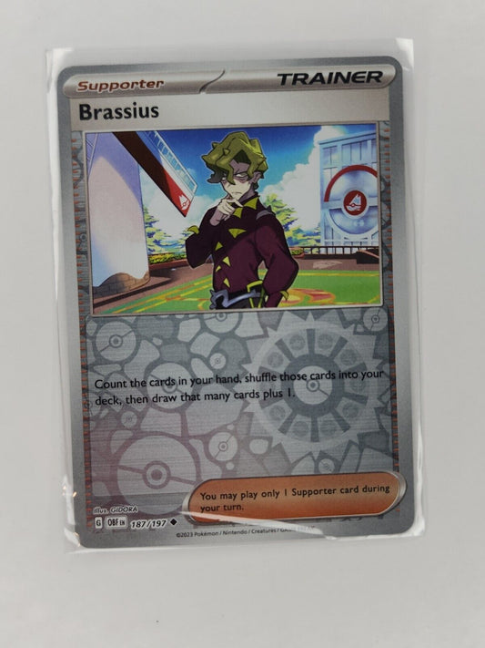 Brassius [Reverse Holo] 187/197 Pokémon TGC Obsidian Flames