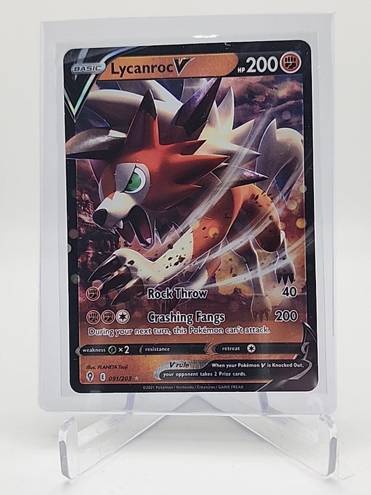 Lycanroc V  91/203 Pokémon TCG Evolving Skies