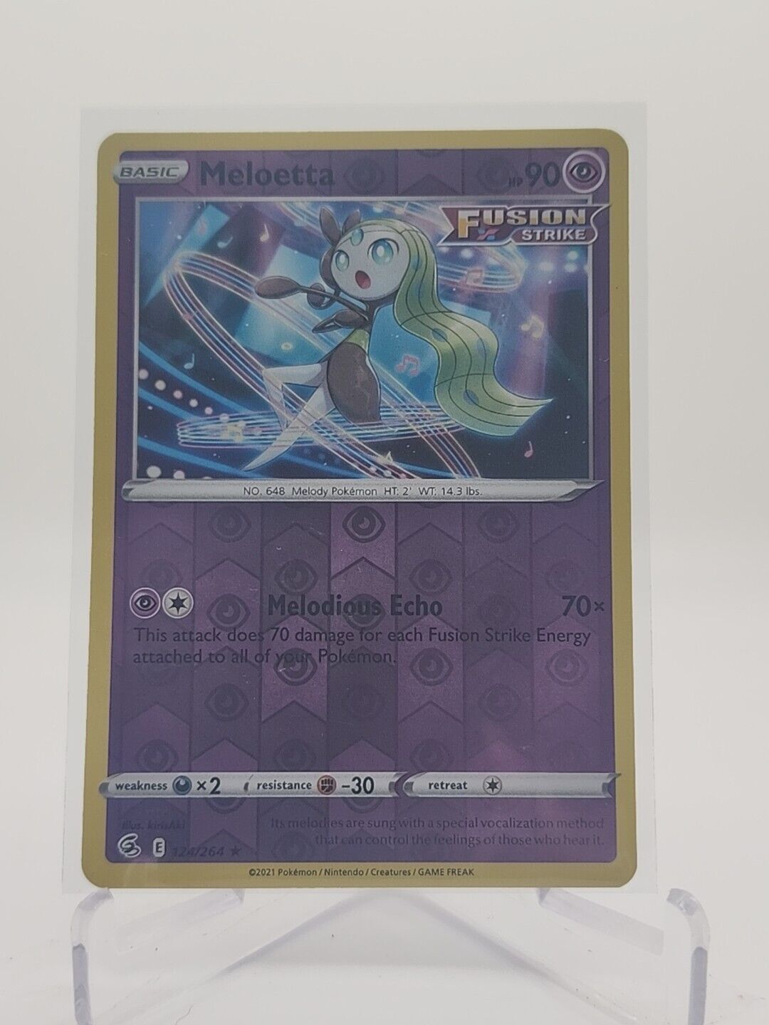 Meloetta [Reverse Holo] 124/264 Pokémon TGC Fusion Strike