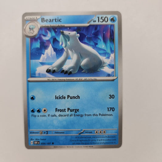 Beartic 54/197 Pokémon TGC Obsidian Flames