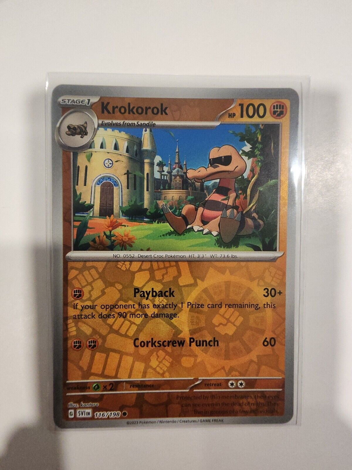 Krokorok [Reverse Holo] 116/198 Pokémon TGC Scarlet & Violet