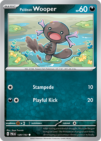 Paldean Wooper  129/193 Pokémon TCG Paldea Evolved