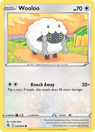 Wooloo  222/264 Pokémon TCG Fusion Strike